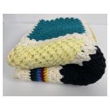 Vintage Hudson Bay Style Crochet Granny Square