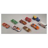 9 Mattel & Matchbox Diecast Toy Cars vtg