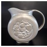 Wilton Armetale Pewter Fruit Medallion Pitcher vtg