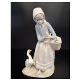 Lladrï¿½ 'Girl with Goose' Porcelain Figurine