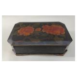 April Cornell Lacquered Floral Decorative Box