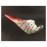 Murano? Cased Glass Conch Shell Bowl