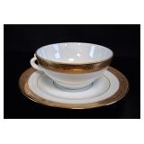 Limoges Chï¿½tres-sur-Cher Gilt Porcelain Cup &