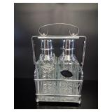 Art Deco Dual Decanter Tantalus Set