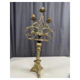 19th C. French Brass Altar Candelabra