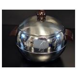West Bend Penguin Hot & Cold Chrome Ice Bucket vtg