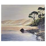 E. Mistlberger Coastal Landscape Oil Painting