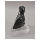 Alaskan Indigenous Soapstone Bird on Pedestal vtg