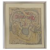 Arlette Carreau-Kingwell Framed Batik Textile