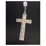 Sterling Silver & Cut Crystal Rosary vtg