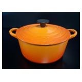 Le Creuset Volcanic Flame Orange # B Dutch Oven