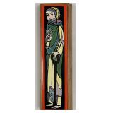 Vtg St-Pierre  Monastic Hand Painted Tile Plaque