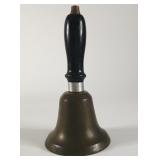 Antique Brass Hand Bell w/ Turned Wood Handle