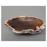 Lapidary Mid-Century Carved Agate Dish