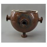 Yvon Cï¿½tï¿½ Signed Studio Pottery Pedestal Pot