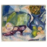 1959 Signed M. Solomon Cubist Still Life Painting