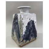 B. Catorze Glazed Ceramic Tapered Square Vase