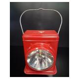 Delta Electric Co. Red Metal Handheld Lantern