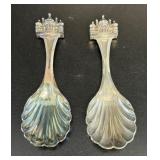 Vintage Silver Plated Russian Kremlin Salt Spoons