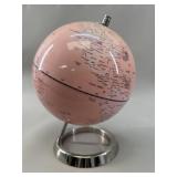 Pink Desktop Globe with Chrome Stand