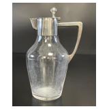 German .800 Silver & Cut Glass Claret Jug by Utter