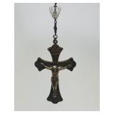 Large Sterling & Cut Crystal Rosary