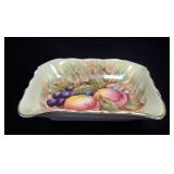Signed D. Jones Aynsley Orchard Fruit Dish vtg