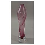Signed Sommerso Art Glass Vase vtg