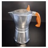 Italian Maker Vintage Aluminum Moka Espresso Pot
