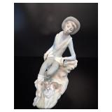 Lladro Spain 'Boy with Dog' Porcelain Figurine