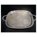 Viking Plate Silverplate Handled Butler Tray