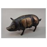 Walter Bosse Style Cast Bronze Pig Still Bank vtg