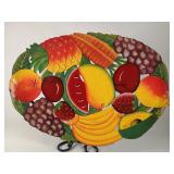 Haitian Hand-Painted Cut-Out Steel Platter