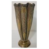 Antique Islamic tin brass vase intricate