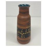 Mid-century modern ceramic vase is a West German
