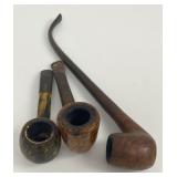 3 Signed Estate Tobacco Pipes, Including Hilson