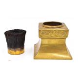 Art Deco Brass Shaving Brush with Holder