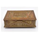 Art Deco Brass Erhard and Sons Cigarette Box