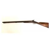 Antique Double Barrel 12 Gauge Percussion Shotgun