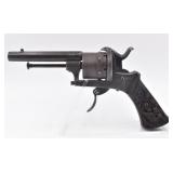 Belgium 7mm Pinfire Folding Trigger Revolver