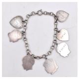 Sterling 7 Charm Bracelet