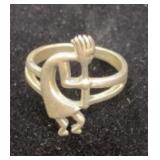 Sterling Sz 10 Kokopeli Ring