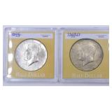 2 Kennedy Half Dollar Coins