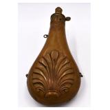 Early American Copper Black Powder Flask