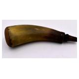 Antique Black Powder Horn Flask