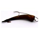 Antique Black Powder Horn Flask
