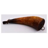 Antique Black Powder Horn Flask