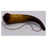Antique Black Powder Horn Flask