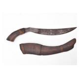 Kukri Knife Dagger with Wood Sheath