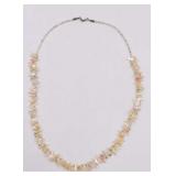 White Coral Birds Beaded Necklace